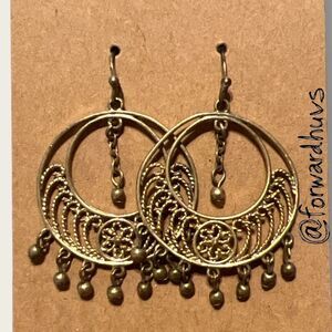 Bundle Sale 3 for $15 | Gold Tone Ornate Dangle Earrings